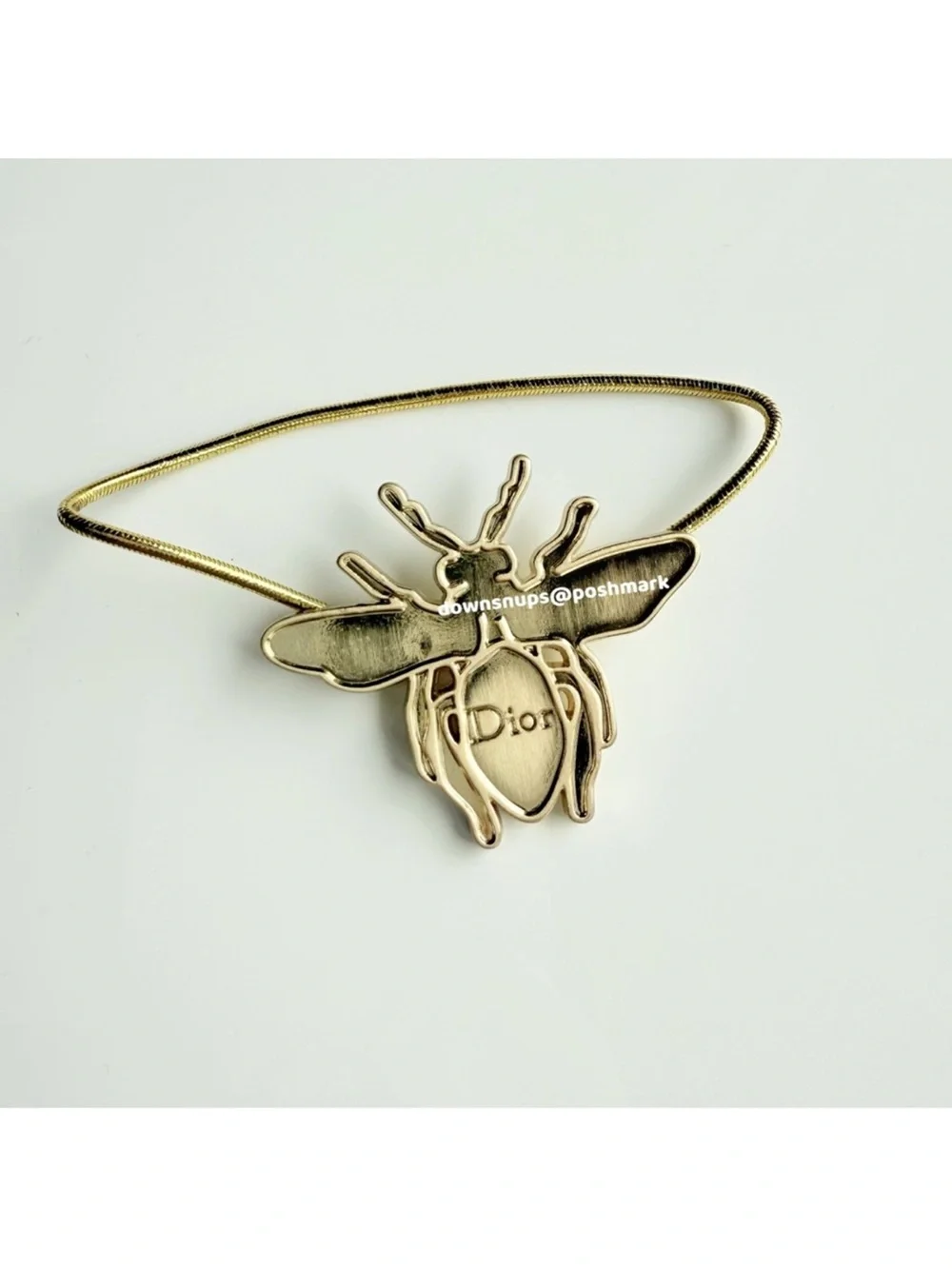 Dior Signature Bee Hair Tie Bracelet Gold Tone